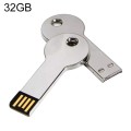 Silver Metal Key Style USB 2.0 Flash Disk (32GB)(Silver)(Silver)