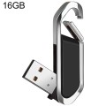 16GB Metallic Keychains Style USB 2.0 Flash Disk (Black)(Black)