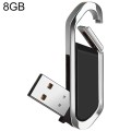 8GB Metallic Keychains Style USB 2.0 Flash Disk (Black)(Black)