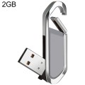 2GB Metallic Keychains Style USB 2.0 Flash Disk (Grey)(Grey)