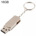 Metal Series Mini USB 2.0 Flash Disk with Keychain (16GB)(Silver)