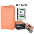 3.5 inch Hard Drive Disk HDD SATA IDE Plastic Storage Box Enclosure Case(Orange)