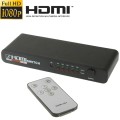 Full HD 1080P 5 Ports HDMI Switch with Remote Control & LED Indicator(Black)