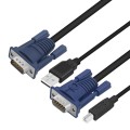 USB VGA SVGA (HDB) KVM Male Keyboard Laptop PC Monitor Cable for USB KVM Switch (For S-KVM-0104USB),