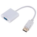 Display Port Male to VGA Female Converter, Length: 20cm(White)