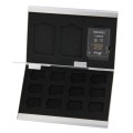 15 in 1 Memory Card Aluminum Alloy Protective Case Box for 3 SD + 12 TF Cards(Silver)