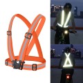 Night Riding Running Flexible Reflective Safety Vest(Orange)