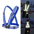 Night Riding Running Flexible Reflective Safety Vest(Blue)