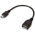 Mini 5-pin USB to USB 2.0 AF OTG Adapter Cable, Length: 12cm(Black)