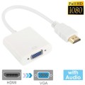 24cm Full HD 1080P HDMI to VGA + Audio Output Cable for Computer / DVD / Digital Set-top Box / Lapto