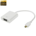 22cm Micro HDMI Male to VGA Female Video Adapter Cable, Support Full HD 1080P