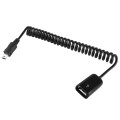 Mini 5-pin USB to USB 2.0 AF Coiled Cable / Spring Cable with OTG Function, Length: 22cm (can be ext