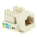 Networking RJ45 Cat6 Jack Module Connector Adapter (Normal Quality)(White)