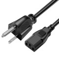 High Quality 3 Prong Style US Notebook AC Power Cord, Length: 1.8m