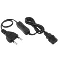 3 Prong Style AC Power Cord with 304 Switch, Length: 1.2m(Black)