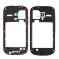 For Galaxy SIII mini / i8190 Middle Frame Bezel Back Plate Housing Camera Lens Panel  (Black)