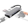 TY-02  7 in 1 USB-C / Type-C Multi-port HUB Adapter with HDMI Output, TF Card / SD Card Reader, 2 x