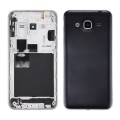 For Galaxy J3 (2016) / J320 Double card version Battery Back Cover + Middle Frame Bezel (Black)