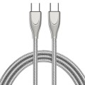 ADC-009 USB-C / Type-C to USB-C / Type-C Zinc Alloy Hose Fast Charging Data Cable, Cable Length: 1m(