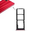 For OPPO K1 2 x SIM Card Tray + Micro SD Card Tray (Red)