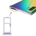 For Samsung Galaxy Note10+ SIM Card Tray + SIM Card Tray / Micro SD Card Tray (White)