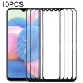 For Samsung Galaxy A30s 10pcs Front Screen Outer Glass Lens (Black)