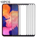 For Samsung Galaxy A10 10pcs Front Screen Outer Glass Lens (Black)