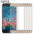 For Samsung Galaxy J5 Prime, On5 (2016), G570F/DS, G570Y 10pcs Front Screen Outer Glass Lens (Gold)