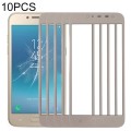 For Samsung Galaxy J2 Pro (2018), J250F/DS 10pcs Front Screen Outer Glass Lens (Gold)