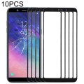 For Samsung Galaxy A6+ (2018) / A605  10pcs Front Screen Outer Glass Lens (Black)