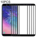 For Samsung Galaxy A6 (2018)  10pcs Front Screen Outer Glass Lens (Black)