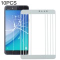 For Samsung Galaxy C7 Pro / C701 10pcs Front Screen Outer Glass Lens (White)