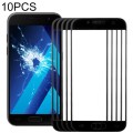 For Samsung Galaxy A7 (2017) / A720 10pcs Front Screen Outer Glass Lens (Black)