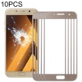 For Samsung Galaxy A5 (2017) / A520 10pcs Front Screen Outer Glass Lens (Gold)