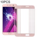 For Samsung Galaxy A3 (2017) / A320 10pcs Front Screen Outer Glass Lens (Pink)