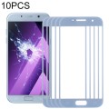For Samsung Galaxy A3 (2017) / A320 10pcs Front Screen Outer Glass Lens (Blue)