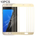 For Samsung Galaxy S7 / G930 10pcs Front Screen Outer Glass Lens (Gold)