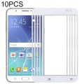 For Samsung Galaxy J7 / J700 10pcs Front Screen Outer Glass Lens (White)