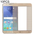 For Samsung Galaxy J5 / J500 10pcs Front Screen Outer Glass Lens (Gold)