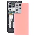 For Samsung Galaxy S21 Ultra 5G Battery Back Cover with Camera Lens Cover (Pink)