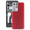 For Samsung Galaxy S21 Ultra 5G Battery Back Cover with Camera Lens Cover (Red)