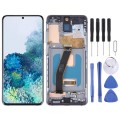 OLED Material LCD Screen for Samsung Galaxy S20 SM-G980 Digitizer Full Assembly With Frame(Black)