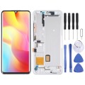AMOLED LCD Screen for Xiaomi Mi Note 10 Lite M2002F4LG Digitizer Full Assembly with Frame(Silver)