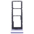 For Infinix Smart 6 X6511B SIM Card Tray + SIM Card Tray + Micro SD Card Tray (Purple)