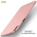 For Xiaomi Redmi 9T / Note 9 4G / 9 Power MOFI Frosted PC Ultra-thin Hard Case(Rose gold)