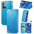 For Xiaomi Redmi Note 10 5G Blooming Mandala Embossed Pattern Magnetic Horizontal Flip Leather Case
