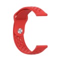 For Samsung Galaxy S3 / Galaxy Watch 46mm Vent Hole Silicone Watch Band(Red)