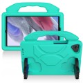 For Samsung Galaxy Tab A7 Lite T220 / T225 Thumb Bracket EVA Shockproof Tablet Case (Glacier Green)