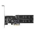 SATA3.0 PCIE3.0 to 2-port M.2 (B-KEY) Adapter Card
