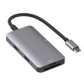 5 in 1 Data Read HUB Adapter with SD / TF / CF Card, Dual USB3.0 Ports